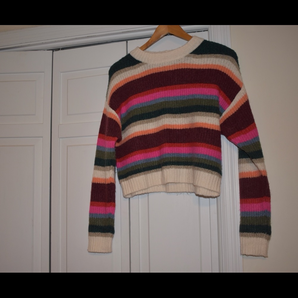 American Eagle colorful striped XS sweater